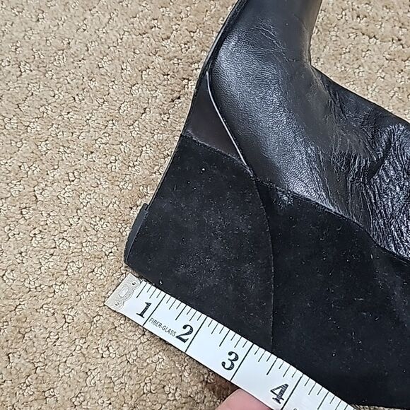 -Hugo Boss made in Italy wedge leather Ladies booties size 36 US6 - Picture 10 of 11